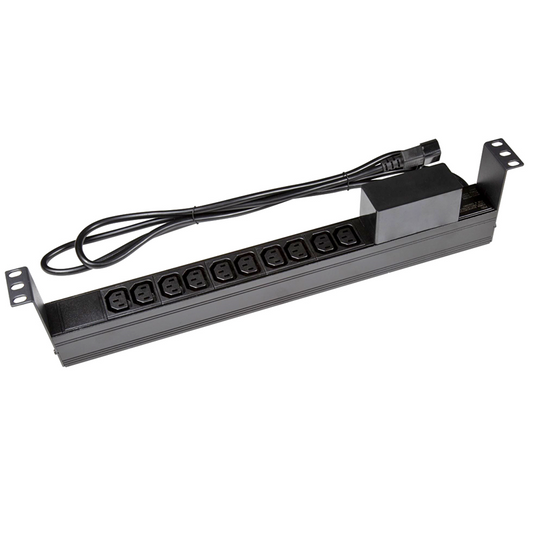 PowerShield Horizontal PDU with IEC C14 Input, 10 x C13 outlets, provides reliable power distribution for horizontal installations RPR-IEC-10A10H
