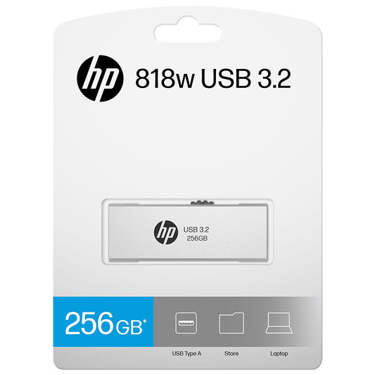 HP x818w 256GB USB3.2 Flash Drive Silver, PCBA 3.2 HPFD818W-256