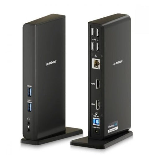 mbeat USB-C/A Dual HDMI DisplayLink Docking Station Dual Full HD 1080p @60Hz 2 x HDMI 1.3 1 x USB-B 3.0 2 x USB-A 3.1 Gen 1 4 x USB-A 2.0 MB-DOCK-DLD20