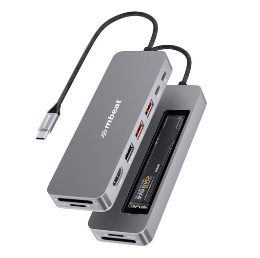 mbeat mbeat Elite 9-in-1 USB-C Multiport Hub with Built-in M.2 NVMe SSD Enclosure MB-UCD-HS9