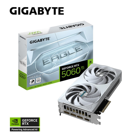 Gigabyte GeForce RTX 5060 Ti EAGLE OC ICE 8G, 2617 MHz, 28 Gbps, GDDR7, 128 bit, PCI-E 5.0, ATX, PSU 650W, DisplayPort 2.1b *3, HDMI 2.1b *1 GV-N506TEAGLEOC ICE-8GD