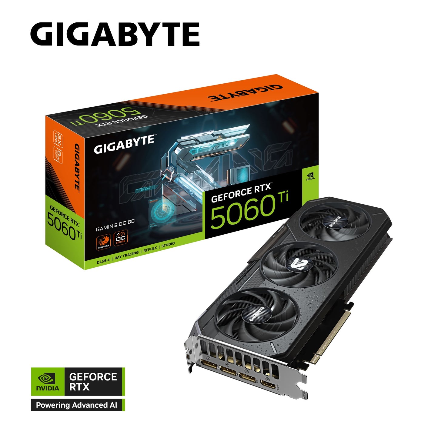 Gigabyte GeForce RTX 5060 Ti GAMING OC 8G, 2647 MHz, CUDA TBD, 28 Gbps, GDDR7, 128 bit, PCI-E 5.0, PSU 650W, DisplayPort 2.1b *3 HDMI 2.1b *1 GV-N506TGAMING OC-8GD 1.0