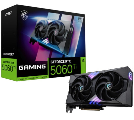 MSI nVidia GeForce RTX 5060 Ti 8G GAMING OC, PCI Express Gen 5 x16, Boost: 2647 MHz, CUDA 4608 Units, 8GB GDDR7, HDMI x 1 GeForce RTX 5060 Ti 8G GAMING OC