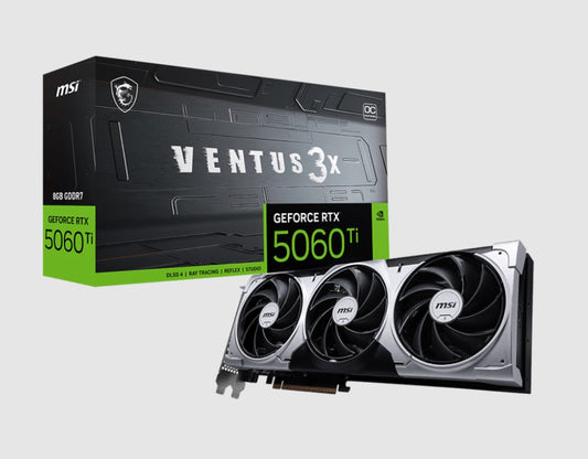 MSI nVidia GeForce RTX 5060 Ti 8G VENTUS 3X OC, PCI Express Gen 5 x 16, Boost: 2602 MHz, CUDA 4608 Units, 8GB GDDR7, HDMI x 1 GeForce RTX 5060 Ti 8G VENTUS 3X OC