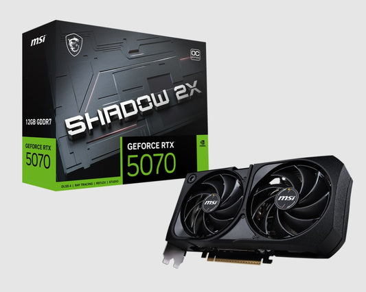 MSI nVidia GeForce RTX 5070 12G SHADOW 2X OC, PCI Express Gen 5, Boost: 2542 MHz, CUDA 6144 Units, 12GB GDDR7, HDMI x 1 GeForce RTX 5070 12G SHADOW 2X OC