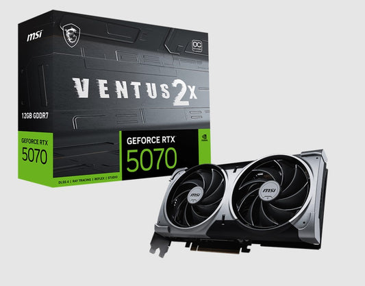 MSI nVidia GeForce RTX 5070 12G VENTUS 2X OC, PCI Express Gen 5, Boost: 2542 MHz, CUDA 6144 Units, 12GB GDDR7, HDMI x 1 GeForce RTX 5070 12G VENTUS 2X OC