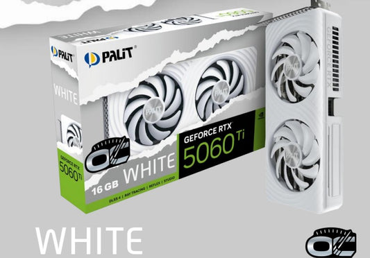 PALIT RTX5060Ti WHITE OC 16GB GDDR7 128bit 3-DP HDMI NE7506TU19T1-GB2061M NE7506TU19T1-GB2061M