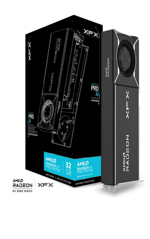 XFX AMD Radeon AI Pro R9700 Blower 32GB GDDR6 4xDP, AMD RDNA 4 (RX-97XPROAIY) RX-97XPROAIY