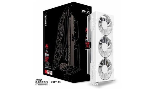 XFX Swift AMD Radeon RX 9060XT OC White Triple Fan Gaming Edition with 16GB GDDR6 HDMI 2xDP, AMD RDNA 4 (RX-96TS316W7) RX-96TS316W7