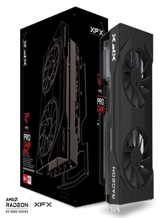 XFX Swift AMD Radeon RX 9070 OC Dual Fan Gaming Edition with 16GB GDDR6 HDMI 3xDP, AMD RDNA 4 (RX-97SWFT2BQ) RX-97SWFT2BQ
