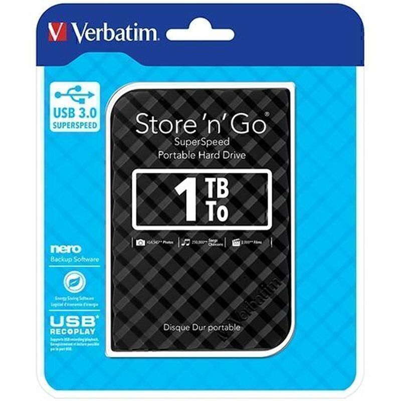 Verbatim Portable Hard Drive 1TB With 53194  - 53194