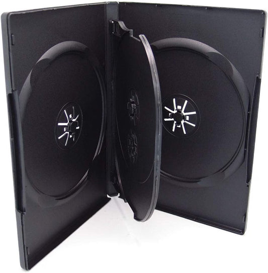 Black DVD Cases Holds 4 (14mm) 100pk