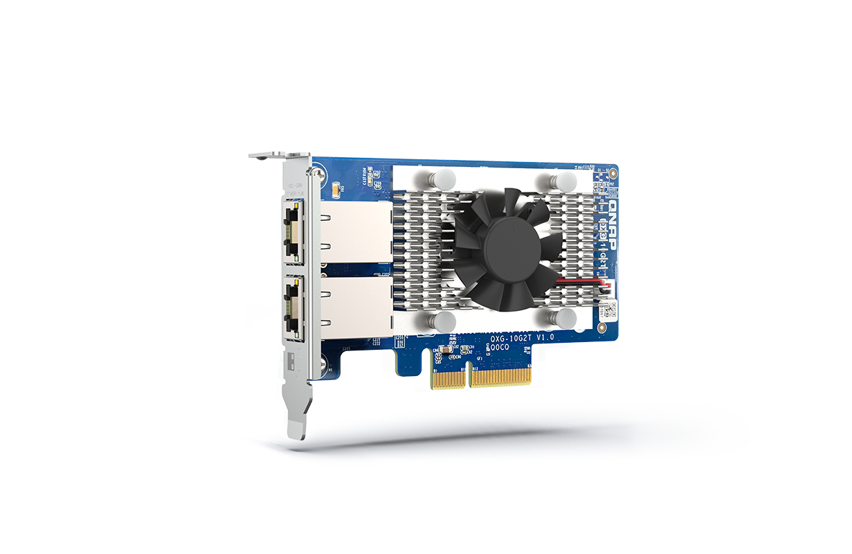 QNAP Dual-port (10Gbase-T) 10GbE network expansion card QXG-10G2T