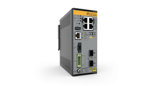 Allied Telesis 4x 10/100/1000T, 2x 1G/10G SFP+, Industrial Ethernet, Layer 2+ Switch, PoE++ Support (TAA compliant) AT-IE220-6GHX-980