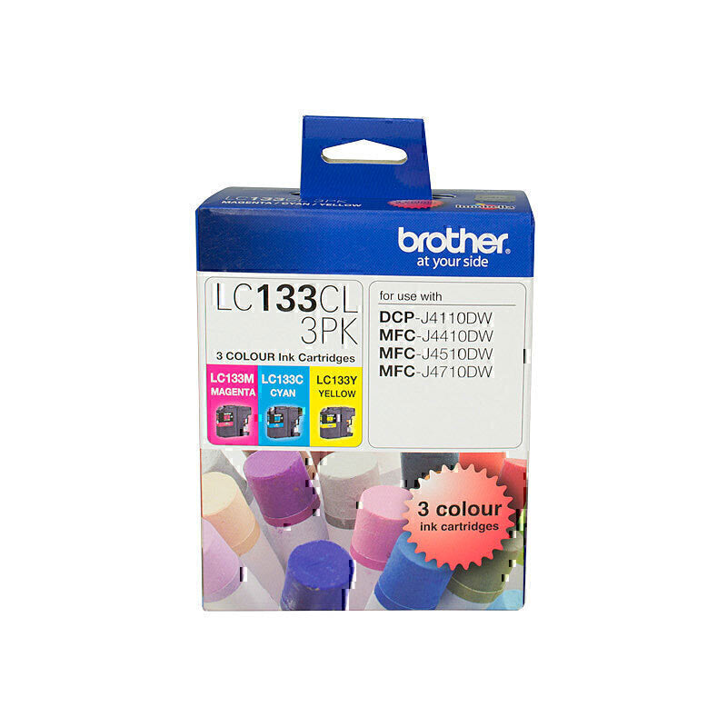Brother LC133 CMY Colour Pack up to 600 pages per colour - LC-133CL-3PK