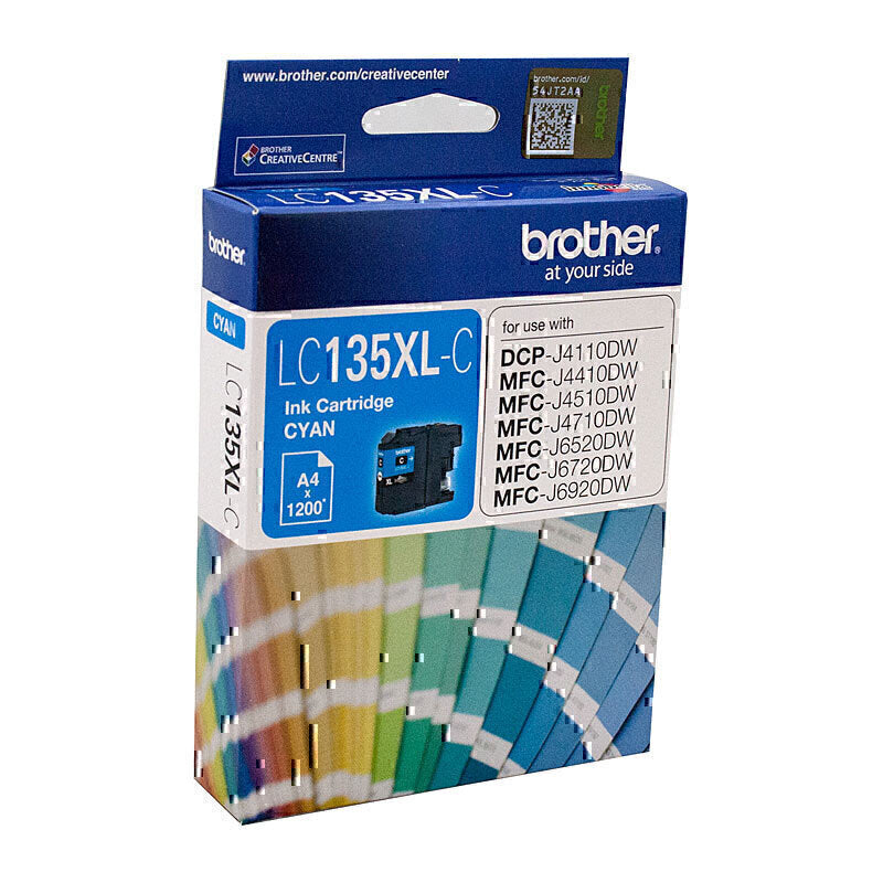 Brother LC135XL Cyan Ink Cartridge up to 1200 pages - LC-135XLC