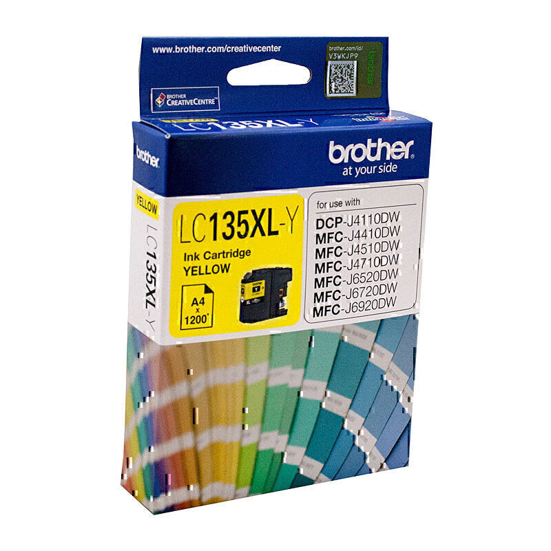 Brother LC135XL Yellow Ink Cartridge up to 1200 pages - LC-135XLY