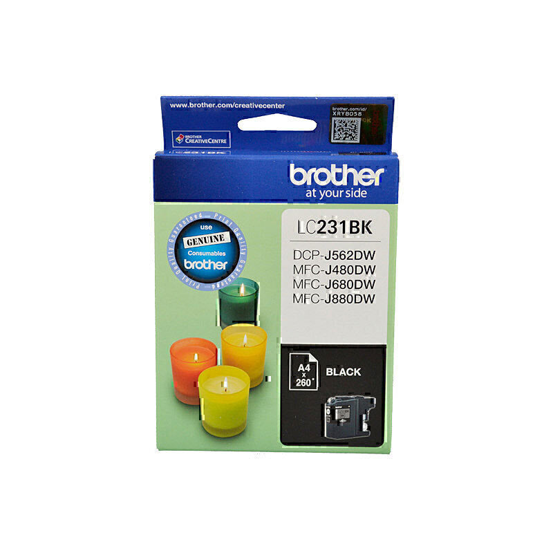 Brother LC231 Black Ink Cartridge Up to 260 pages - LC-231BKS