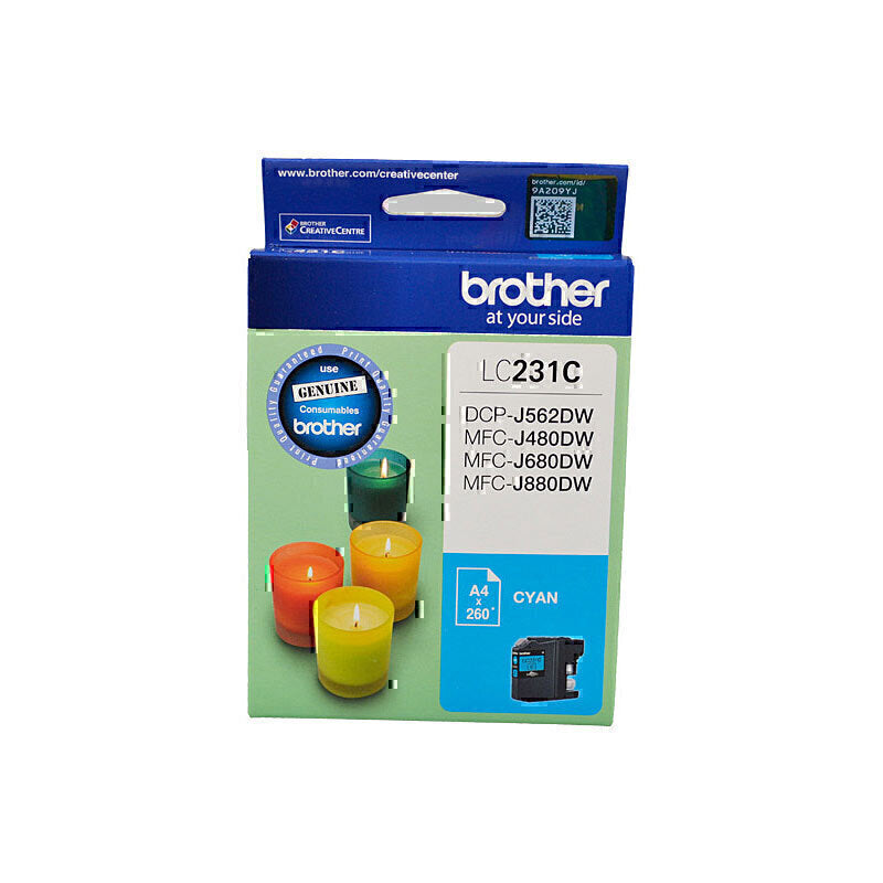 Brother LC231 Cyan Ink Cartridge Up to 260 pages - LC-231CS