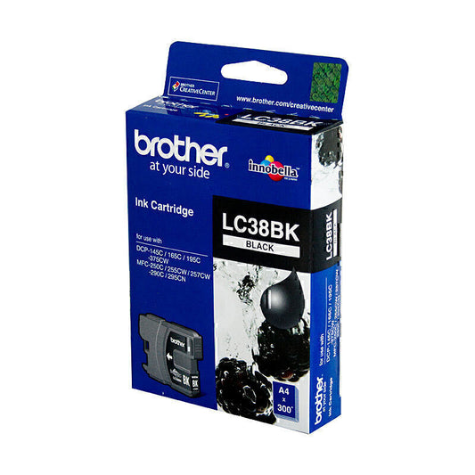 Brother LC38 Black Ink Cartridge 300 pages - LC-38BK