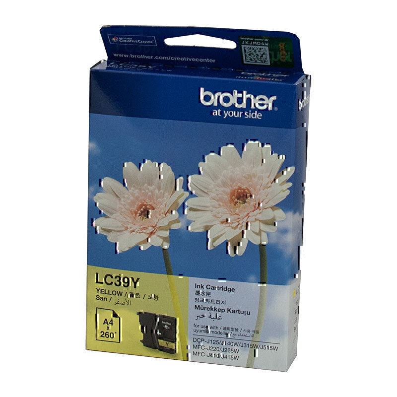 Brother LC39 Yellow Ink Cartridge 260 pages - LC-39Y