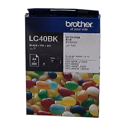 Brother LC40 Black Ink Cartridge up to 300 pages - LC-40BK