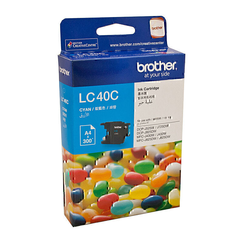 Brother LC40 Cyan Ink Cartridge up to 300 pages - LC-40C