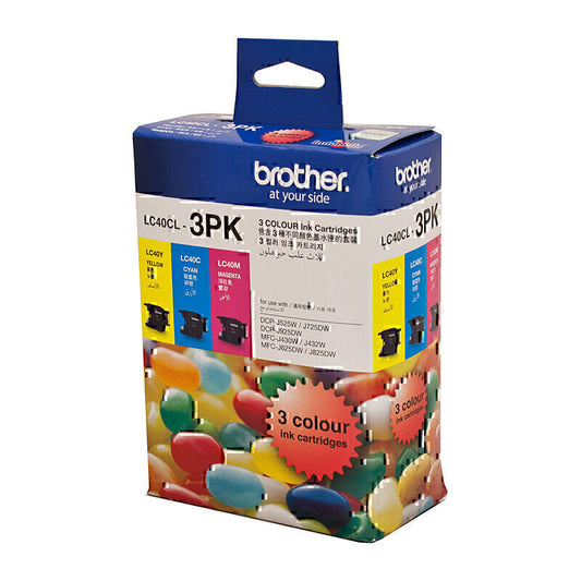 Brother LC40 CMY Colour Pack up to 300 pages each - LC-40CL-3PK