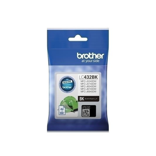 Brother LC432 Black Ink Cartridge up to 550 pages - LC-432BK