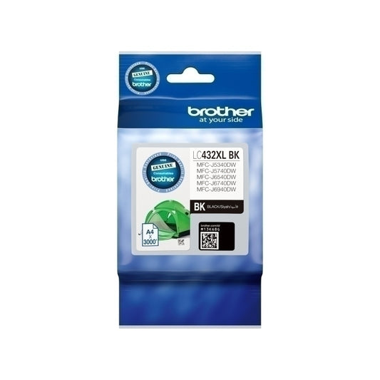 Brother LC432XL Black Ink Cartridge up to 3,000 pages - LC-432XLBK