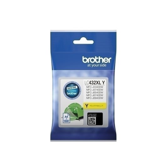 Brother LC432XL Yellow Ink Cartridge up to 1,500 pages - LC-432XLY