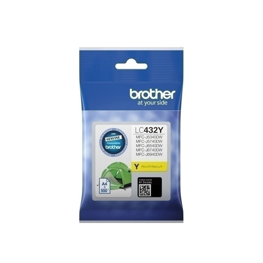 Brother LC432 Yellow Ink Cartridge up to 550 pages - LC-432Y
