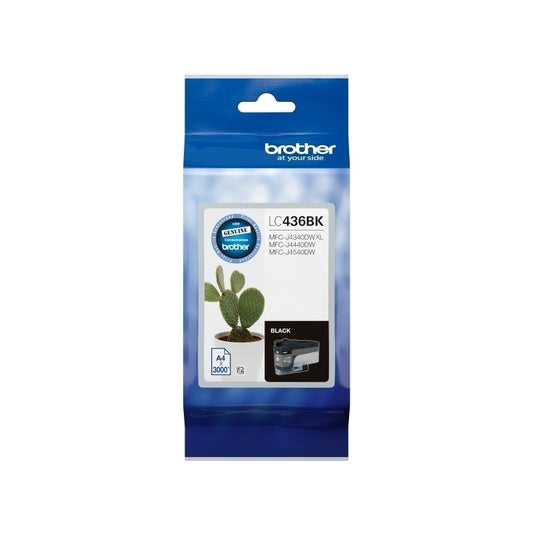 Brother LC436 Black Ink Cartridge up to 3,000 pages - LC-436BK