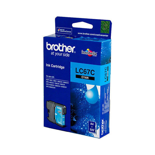 Brother LC67 Cyan Ink Cartridge 325 pages - LC-67C