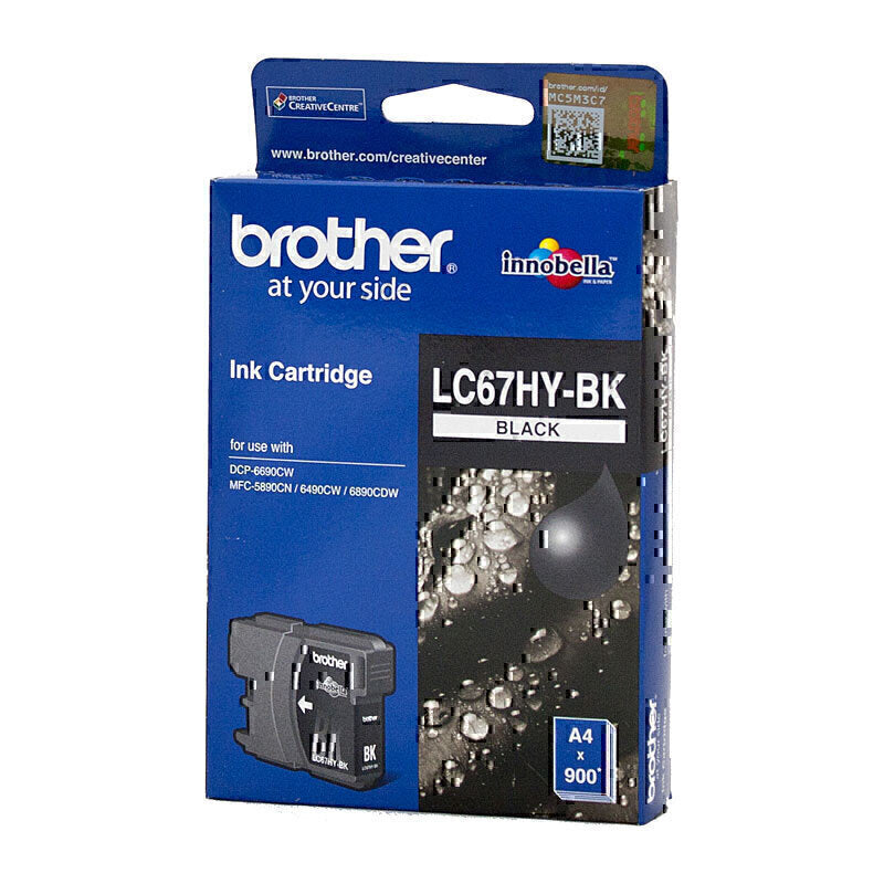 Brother LC67 Black HY Ink Cartridge 900 pages - LC-67HYBK