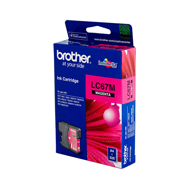 Brother LC67 Magenta Ink Cartridge 325 pages - LC-67M