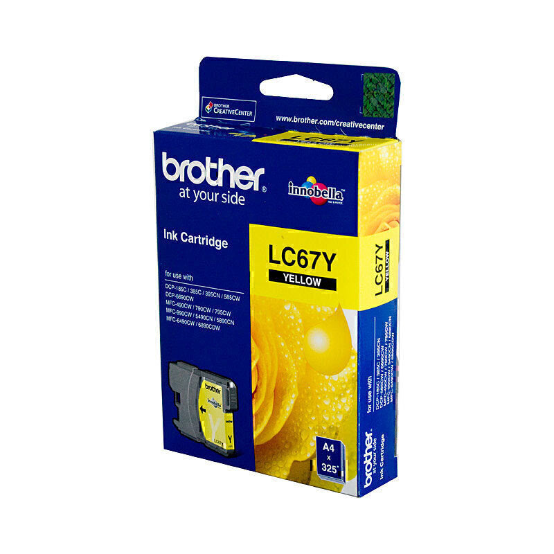 Brother LC67 Yellow Ink Cartridge 325 pages - LC-67Y