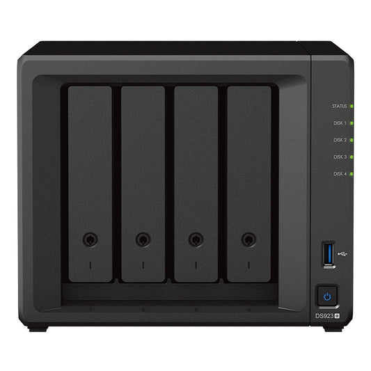 Synology DiskStation DS923+ 4-Bay AMD Dual Core CPU, 4GB RAM, 2xGbE NAS 2 x USB3.2, 1 x eSATA, 3Y WTY (DS920+ Replacement) DS923+