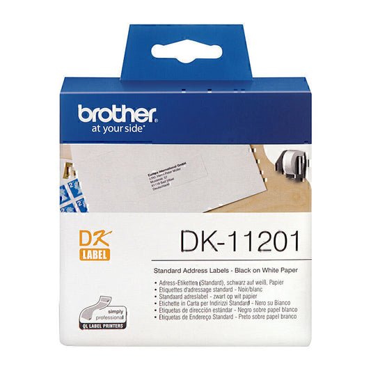 Brother DK11201 White Label 400 (29x90mm) labels per roll - DK-11201