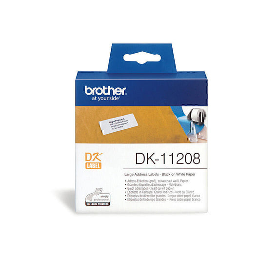 Brother DK11208 White Label 400 (38x90mm) labels per roll - DK-11208