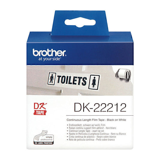 Brother DK22212 White Roll 62mm x 15.24 metres - DK-22212