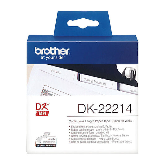 Brother DK22214 White Roll 12mm x 30.48 metres - DK-22214