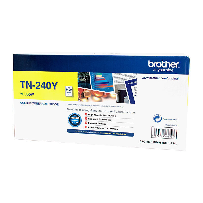 Brother TN240 Yellow Toner Cartridge 1,400 pages - TN-240Y