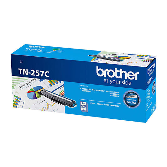 Brother TN257 Cyan Toner Cartridge 2,300 pages - TN-257C