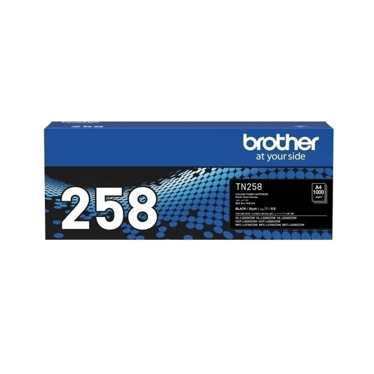 Brother TN258 Black Toner Cartridge 1,000 pages - TN-258BK