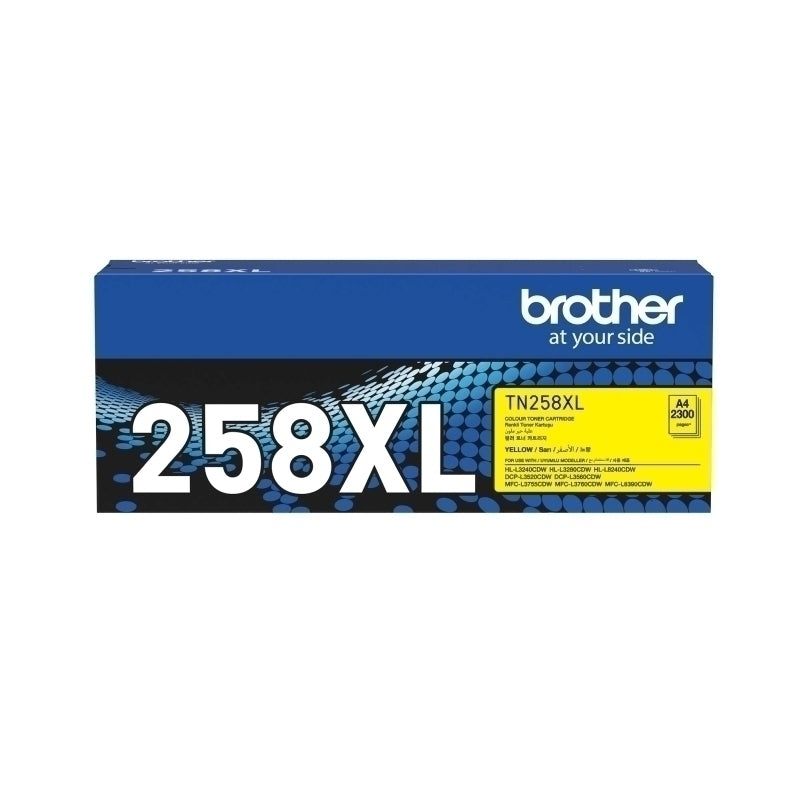 Brother TN258XL Yellow Toner Cartridge 2,300 pages - TN-258XLY