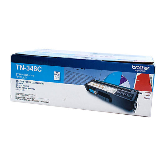 Brother TN348 Cyan Toner Cartridge 6,000 pages - TN-348C