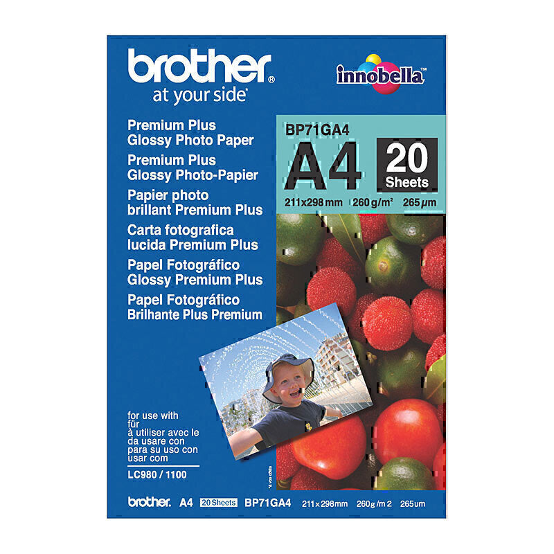 Brother BP71GA4 Glossy Paper 20 sheets - BP-71GA4