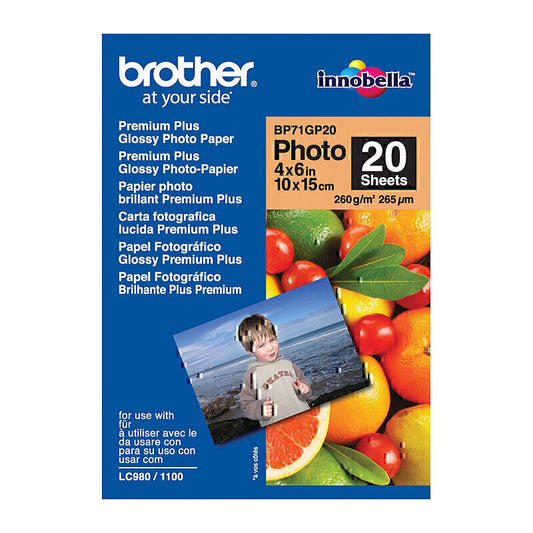 Brother BP71GP20 Glossy Paper 20 sheets - BP-71GP20