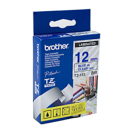Brother TZe133 Labelling Tape 12mm x 8m - TZE-133